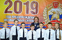 В Кочевском округе присягу приняли юные пожарные