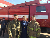 Пожарную часть № 133 в д. Кондратово посетили учащиеся казачьего класса