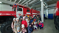 Экскурсия с детьми в Кизеловскую пожарную часть