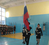 В Сарсинской школе прошло торжественное мероприятие,  посвященное вступлению  кадетов в Дружину юных пожарных