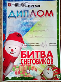 Команда ВДПО вошла в тройку лидеров на Фестивале «Битва снеговиков»